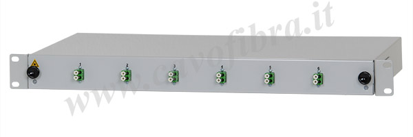 Contenitore In Fibra 12 Porte LC SM Per Montaggio Su Rack - Precaricato NewTechIndustries